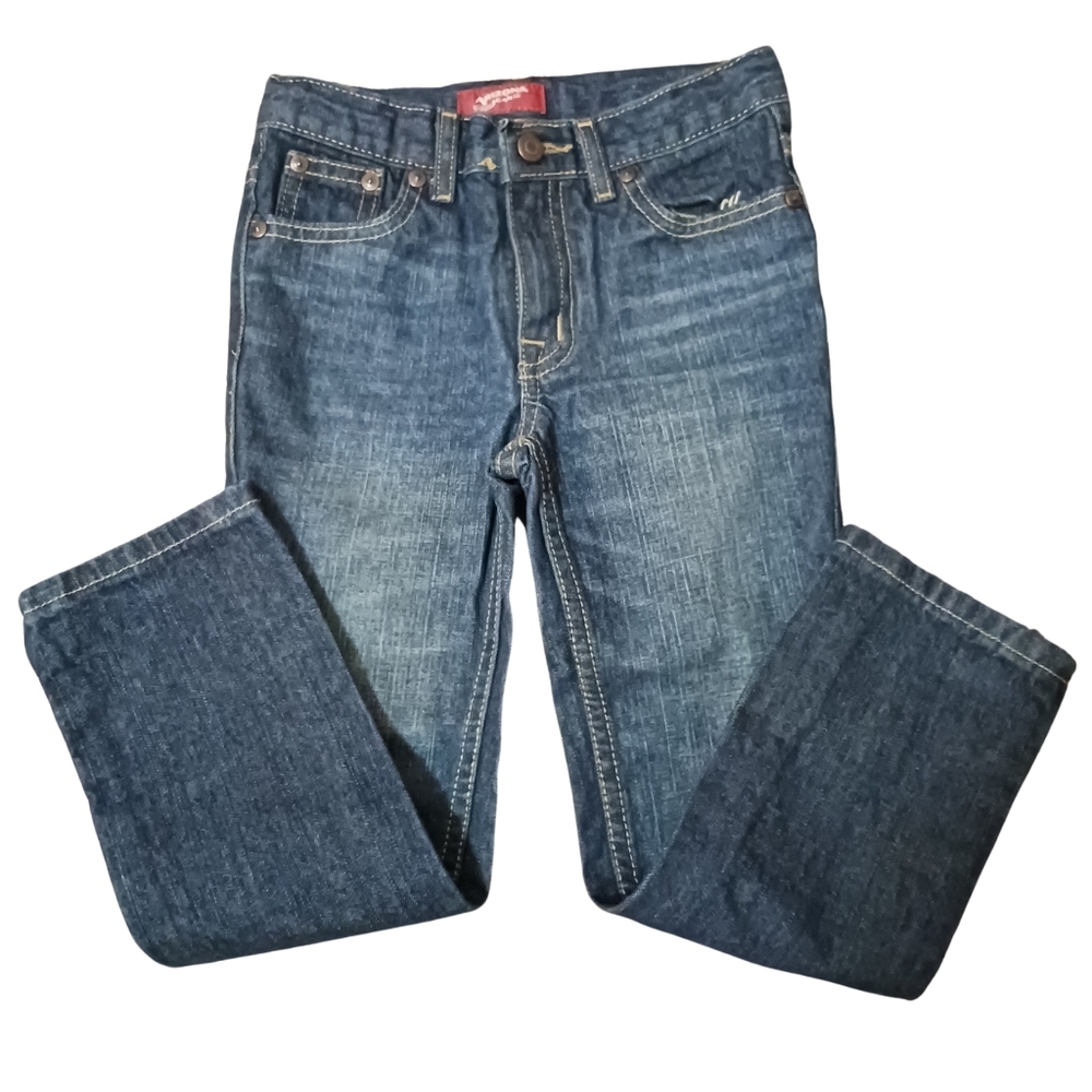 Arizona Jean Company, girls jeans, size 5, dark denim